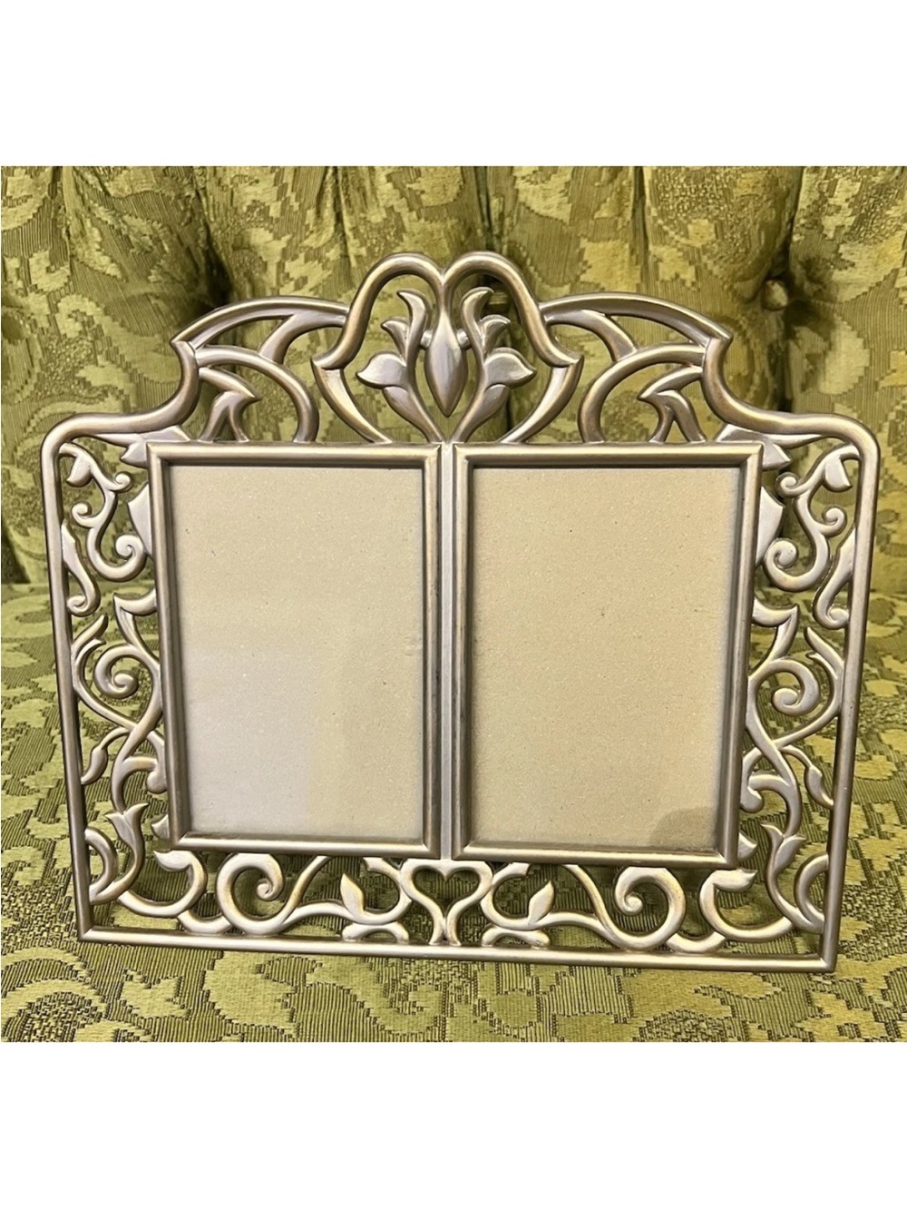 Ornate Double Picture Frame - Gold Holds 2-4x6s